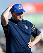 21 April 2024; Roscommon manager Davy Burke during the Connacht GAA Football Senior Championship semi-final match between Roscommon and Mayo at Dr Hyde Park in Roscommon. Photo by Piaras Ó Mídheach/Sportsfile