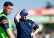 21 April 2024; Roscommon manager Davy Burke during the Connacht GAA Football Senior Championship semi-final match between Roscommon and Mayo at Dr Hyde Park in Roscommon. Photo by Piaras Ó Mídheach/Sportsfile