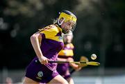 21 April 2024; Katie Bolger of Wexford during the Electric Ireland All-Ireland Camogie Minor A Shield semi-final match between Derry and Wexford at Clane in Kildare. Photo by Daire Brennan/Sportsfile