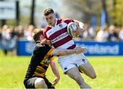 21 April 2024; Jack Hanlon of Tullow RFC in action against Ashbourne RFC during the Bank of Ireland Provincial Towns Cup final match between Ashbourne RFC and Tullow RFC at Carlow RFC in Carlow. Photo by Matt Browne/Sportsfile