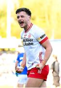 21 April 2024; Michael McKernan of Tyrone celebrates during the Ulster GAA Football Senior Championship quarter-final match between Cavan and Tyrone at Kingspan Breffni in Cavan. Photo by Seb Daly/Sportsfile