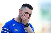 21 April 2024; Cavan manager Raymond Galligan during the Ulster GAA Football Senior Championship quarter-final match between Cavan and Tyrone at Kingspan Breffni in Cavan. Photo by Seb Daly/Sportsfile