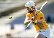 21 April 2024; Paddy Burke of Antrim during the Leinster GAA Hurling Senior Championship Round 1 match between Kilkenny and Antrim at UMPC Nowlan Park in Kilkenny. Photo by Shauna Clinton/Sportsfile