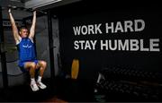 23 April 2024; Sam Prendergast during a Leinster Rugby squad gym session at Moove Motion Fitness in Sunninghill, Johannesburg, South Africa. Photo by Harry Murphy/Sportsfile