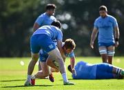 22 April 2024; Henry McErlean and Charlie Tector during a Leinster Rugby squad training session at Fourways High School in Johannesburg, South Africa. Photo by Harry Murphy/Sportsfile