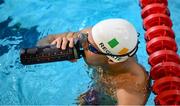 22 April 2024; Deaten Registe of Ireland during a training session on day two of the Para Swimming European Championships at the Penteada Olympic Pools Complex in Funchal, Portugal. Photo by Ramsey Cardy/Sportsfile