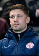 22 April 2024; Shelbourne technical director Luke Byrne before the SSE Airtricity Men's Premier Division match between Shelbourne and Shamrock Rovers at Tolka Park in Dublin. Photo by Stephen McCarthy/Sportsfile