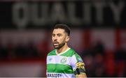 22 April 2024; Roberto Lopes of Shamrock Rovers during the SSE Airtricity Men's Premier Division match between Shelbourne and Shamrock Rovers at Tolka Park in Dublin. Photo by Stephen McCarthy/Sportsfile
