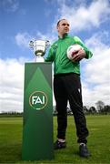 23 April 2024; Glebe North captain Noel Barrett poses for a portrait during the FAI Intermediate Cup Final media day at FAI Headquarters in Abbotstown, Dublin. The FAI Intermediate Cup Final 2023/24 between Glebe North FC of the Leinster Senior League and Ringmahon Rangers FC of the Munster Senior League takes place at Weaver's Park in Drogehda, Louth, on Sunday April 28th at 2.30pm. Photo by Stephen McCarthy/Sportsfile