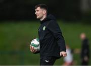 23 April 2024; Republic of Ireland assistant coach Conor Woods before the women's under 16's international friendly match between Republic of Ireland and Denmark at the FAI National Training Centre in Abbotstown, Dublin. Photo by Stephen McCarthy/Sportsfile