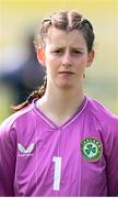 23 April 2024; Republic of Ireland goalkeeper Jenna Willoughby before the women's under 16's international friendly match between Republic of Ireland and Denmark at the FAI National Training Centre in Abbotstown, Dublin. Photo by Stephen McCarthy/Sportsfile