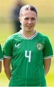 23 April 2024; Heather Loomes of Republic of Ireland before the women's under 16's international friendly match between Republic of Ireland and Denmark at the FAI National Training Centre in Abbotstown, Dublin. Photo by Stephen McCarthy/Sportsfile