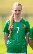 23 April 2024; Aisling Meehan of Republic of Ireland before the women's under 16's international friendly match between Republic of Ireland and Denmark at the FAI National Training Centre in Abbotstown, Dublin. Photo by Stephen McCarthy/Sportsfile