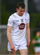 23 April 2024; Ryan Sinkey of Kildare reacts after his side's defeat in the EirGrid Leinster GAA Football U20 Championship semi-final match between Kildare and Meath at Manguard Park at the Kildare GAA Centre of Excellence in Hawkfield, Kildare. Photo by Tyler Miller/Sportsfile