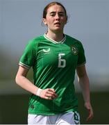 23 April 2024; Sarah McCaffrey of Republic of Ireland during the women's under 16's international friendly match between Republic of Ireland and Denmark at the FAI National Training Centre in Abbotstown, Dublin. Photo by Stephen McCarthy/Sportsfile