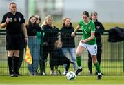 23 April 2024; Chloe Wallace of Republic of Ireland during the women's under 16's international friendly match between Republic of Ireland and Denmark at the FAI National Training Centre in Abbotstown, Dublin. Photo by Stephen McCarthy/Sportsfile