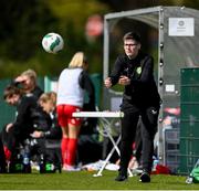 23 April 2024; Republic of Ireland kit manager Jessica Turner during the women's under 16's international friendly match between Republic of Ireland and Denmark at the FAI National Training Centre in Abbotstown, Dublin. Photo by Stephen McCarthy/Sportsfile