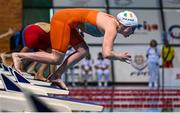 24 April 2024; Ellen Keane of Ireland on the start blocks in the Women's 100m Freestyle S9 Heats during day four of the Para Swimming European Championships at the Penteada Olympic Pools Complex in Funchal, Portugal. Photo by Ramsey Cardy/Sportsfile