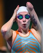 24 April 2024; Ellen Keane of Ireland prepares for the Women's 100m Freestyle S9 Heats during day four of the Para Swimming European Championships at the Penteada Olympic Pools Complex in Funchal, Portugal. Photo by Ramsey Cardy/Sportsfile
