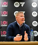 24 April 2024; LOI Development Manager Will Clarke during an EA Sports LOI Academy Media Briefing at FAI Headquarters in Abbotstown, Dublin. Photo by Tyler Miller/Sportsfile