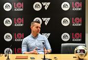 24 April 2024; FAI Assistant Director of Football Shane Robinson during an EA Sports LOI Academy Media Briefing at FAI Headquarters in Abbotstown, Dublin. Photo by Tyler Miller/Sportsfile
