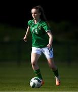 23 April 2024; Aibhlinn Cotter of Republic of Ireland during the women's under 16's international friendly match between Republic of Ireland and Denmark at the FAI National Training Centre in Abbotstown, Dublin. Photo by Stephen McCarthy/Sportsfile
