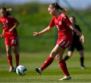 23 April 2024; Frida Danielsson of Denmark during the women's under 16's international friendly match between Republic of Ireland and Denmark at the FAI National Training Centre in Abbotstown, Dublin. Photo by Stephen McCarthy/Sportsfile