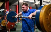 25 April 2024; Liam Turner during a Leinster Rugby gym session at the Sports Science Institute in Cape Town, South Africa. Photo by Harry Murphy/Sportsfile
