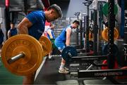 25 April 2024; Aitzol King during a Leinster Rugby gym session at the Sports Science Institute in Cape Town, South Africa. Photo by Harry Murphy/Sportsfile