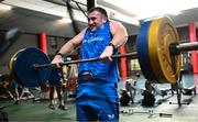 25 April 2024; John McKee during a Leinster Rugby gym session at the Sports Science Institute in Cape Town, South Africa. Photo by Harry Murphy/Sportsfile