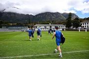 25 April 2024; Leinster players walk to a Leinster Rugby squad training session at the South African College High School in Cape Town, South Africa. Photo by Harry Murphy/Sportsfile