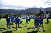25 April 2024; Leinster players including, from left, Michael Milne, Liam Turner, Rob Russell and Brian Deeny after a Leinster Rugby squad training session at the South African College High School in Cape Town, South Africa. Photo by Harry Murphy/Sportsfile