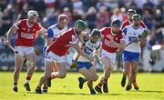 21 April 2024; Seamus Harnedy of Cork in action against Jamie Barron of Waterford during the Munster GAA Hurling Senior Championship Round 1 match between Waterford and Cork at Walsh Park in Waterford. Photo by Brendan Moran/Sportsfile