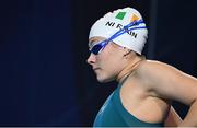 25 April 2024; Róisín Ní Ríain of Ireland before competing in the Women's 400m Freestyle S13 Heats during day six of the Para Swimming European Championships at the Penteada Olympic Pools Complex in Funchal, Portugal. Photo by Ramsey Cardy/Sportsfile