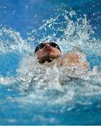 25 April 2024; Barry McClements of Ireland competes in the Men's 100m Backstroke S9 Heats during day six of the Para Swimming European Championships at the Penteada Olympic Pools Complex in Funchal, Portugal. Photo by Ramsey Cardy/Sportsfile
