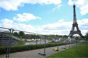 18 April 2024; Construction of stands and facilities around the Trocadero as preparations continue around Paris ahead of the XXXIII Summer Olympic Games which takes place in July and August in France. Photo by Brendan Moran/Sportsfile