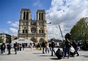 18 April 2024; A viiew of Notre Dame cathedral, which was damaged by fire in 2019, as restoration work continues in Paris ahead of the XXXIII Summer Olympic Games which takes from in July and August in France. Photo by Brendan Moran/Sportsfile