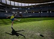 26 April 2024; Charlie Tector kicks during a Leinster Rugby captain's run at the DHL Stadium in Cape Town, South Africa. Photo by Harry Murphy/Sportsfile