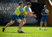 26 April 2024; Charlie Tector and Conor O'Tighearnaigh during a Leinster Rugby captain's run at the DHL Stadium in Cape Town, South Africa. Photo by Harry Murphy/Sportsfile