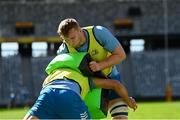 26 April 2024; Martin Moloney, right, during a Leinster Rugby captain's run at the DHL Stadium in Cape Town, South Africa. Photo by Harry Murphy/Sportsfile