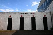 26 April 2024; A general view of the supporters entrance to Oriel Park before the SSE Airtricity Men's Premier Division match between Dundalk and Bohemians at Oriel Park in Dundalk, Louth. Photo by Stephen McCarthy/Sportsfile