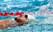 25 April 2024; Barry McClements of Ireland competes in the Men's 100m Backstroke S9 Final during day six of the Para Swimming European Championships at the Penteada Olympic Pools Complex in Funchal, Portugal. Photo by Ramsey Cardy/Sportsfile