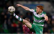 26 April 2024; Rory Gaffney of Shamrock Rovers shoots wide during the SSE Airtricity Men's Premier Division match between Shamrock Rovers and Galway United at Tallaght Stadium in Dublin. Photo by Piaras Ó Mídheach/Sportsfile