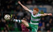 26 April 2024; Rory Gaffney of Shamrock Rovers shoots wide during the SSE Airtricity Men's Premier Division match between Shamrock Rovers and Galway United at Tallaght Stadium in Dublin. Photo by Piaras Ó Mídheach/Sportsfile