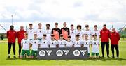 27 April 2024; The Cork City squad before the EA SPORTS LOI Academy MU15 development weekend at FAI Headquarters in Abbotstown, Dublin. Photo by Seb Daly/Sportsfile