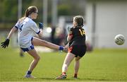 27 April 2024; Action during the game between Rathpeacon LGFA club in Cross, Cork and Mallow LGFA club in Cork during the 2024 ZuCar Gaelic4Teens Festival Day at Faithful Fields Offaly GAA Centre of Excellence in Kilcormac, Offaly. Photo by Brendan Moran/Sportsfile
