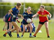 27 April 2024; Action during the game between Mallow LGFA club in Cork and Kilshannig LGFA club in Cork during the 2024 ZuCar Gaelic4Teens Festival Day at Faithful Fields Offaly GAA Centre of Excellence in Kilcormac, Offaly. Photo by Brendan Moran/Sportsfile