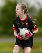 27 April 2024; Action from the game between Mallow LGFA club in Cork and Carnacon LGFA club in Mayo during the 2024 ZuCar Gaelic4Teens Festival Day at Faithful Fields Offaly GAA Centre of Excellence in Kilcormac, Offaly. Photo by Brendan Moran/Sportsfile
