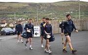 27 April 2024; Antrim players arrive before the Leinster GAA Hurling Senior Championship Round 2 match between Antrim and Wexford at Corrigan Park in Belfast. Photo by Sam Barnes/Sportsfile