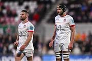 26 April 2024; Greg Jones, right, and John Cooney of Ulster during the United Rugby Championship match between Ulster and Benetton at Kingspan Stadium in Belfast. Photo by Ben McShane/Sportsfile